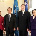 Ban Ki Mun se je že v petek srečal s premierjem Janšo. Zadnji dan obiska pa je n