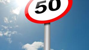 Prometni znak, omejitev 50