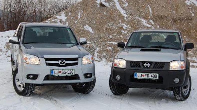 Primerjali smo: Mazdo BT-50 DC 4X4 GT in Nissan NP300 pick-up 2.5 dCi 4X4 DC LE.