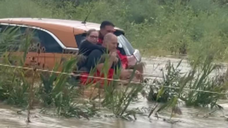 Reševanje poplave gasilci Piran