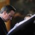 Britanski premier David Cameron na pogrebu v Pragi.
