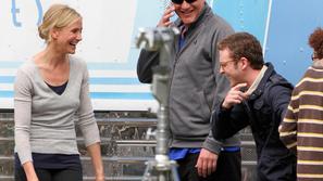 Justin in Cameron sta se spet zbližala na snemanju, kjer vidno uživata. (Foto: F