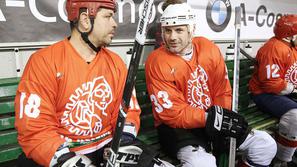 Ivo Jan dobrodelna tekma legende slovenskega hokeja Olimpija Jesenice Tivoli Jak