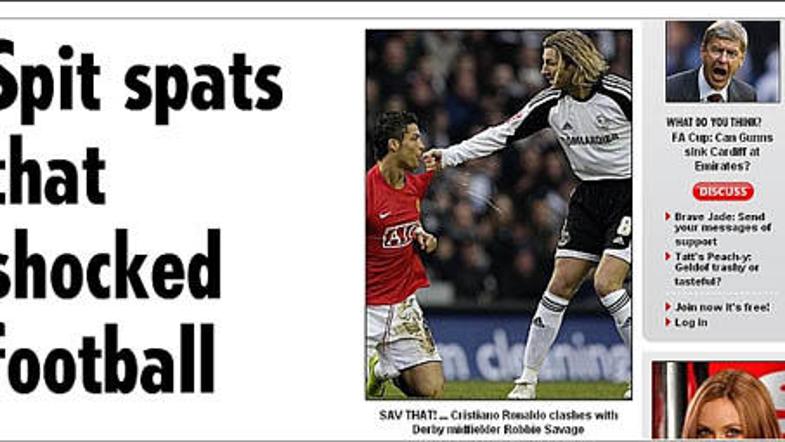 Tole je fotografija, ki so jo objavili v tabloidu The Sun. Dokazovala naj bi, da