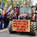 protestni shod kmetov v središču prestolnice