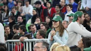 Navijači na tekmi Union Olimpija - Barcelona