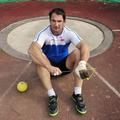 sport 04.06.13. Primoz Kozmus, atlet, Primoz Kozmus of Slovenia poses after trai