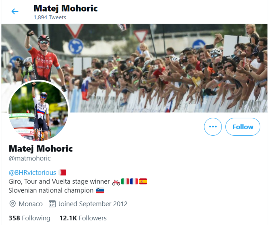 Matej Mohorič | Avtor: Twitter