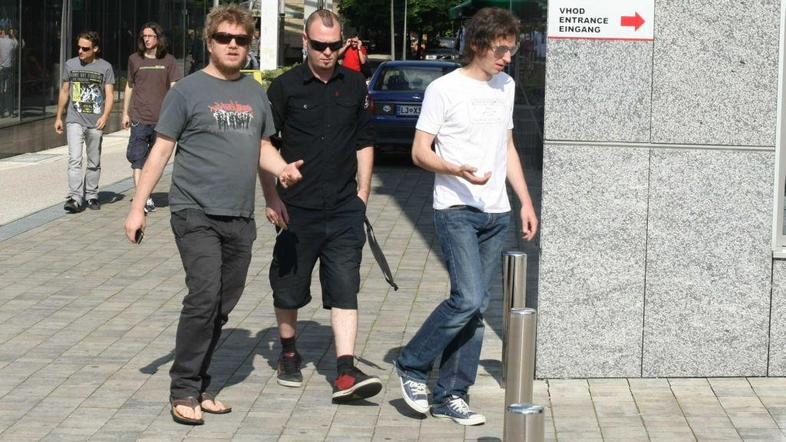 Tokac (Dan D), Tomi Meglič (Siddharta), v ozadju Big Foot Mama. (Foto: Saša Desp