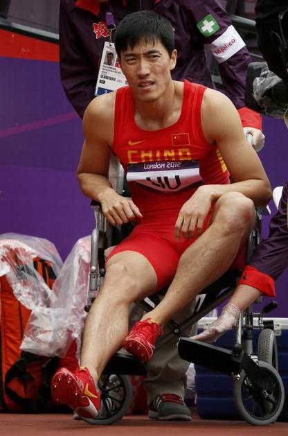 Liu Xiang 110m z ovirami padec london 2012