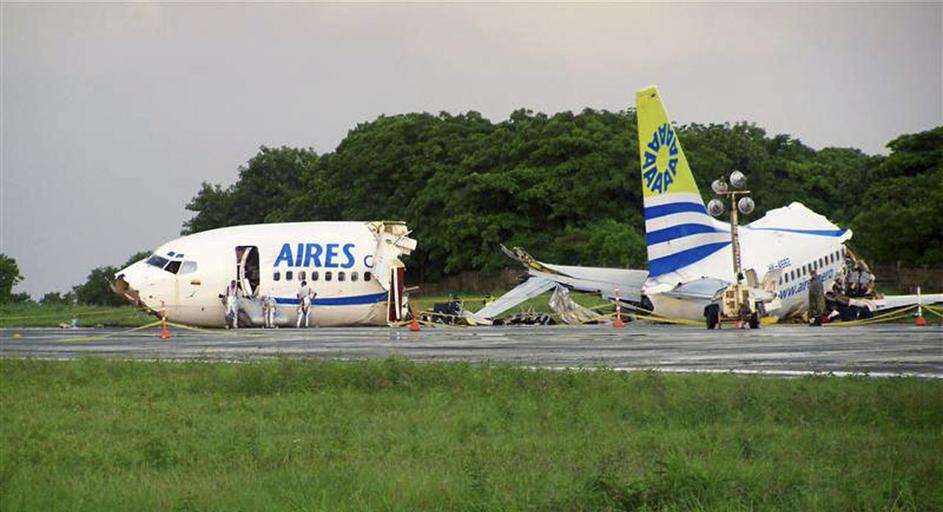 nesreča letalo strmoglavljenje Kolumbija San Andres