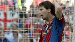 Messi je bil proti Herculesu nemočen. V Ligi prvakov bo moral pokazati več. (Fot