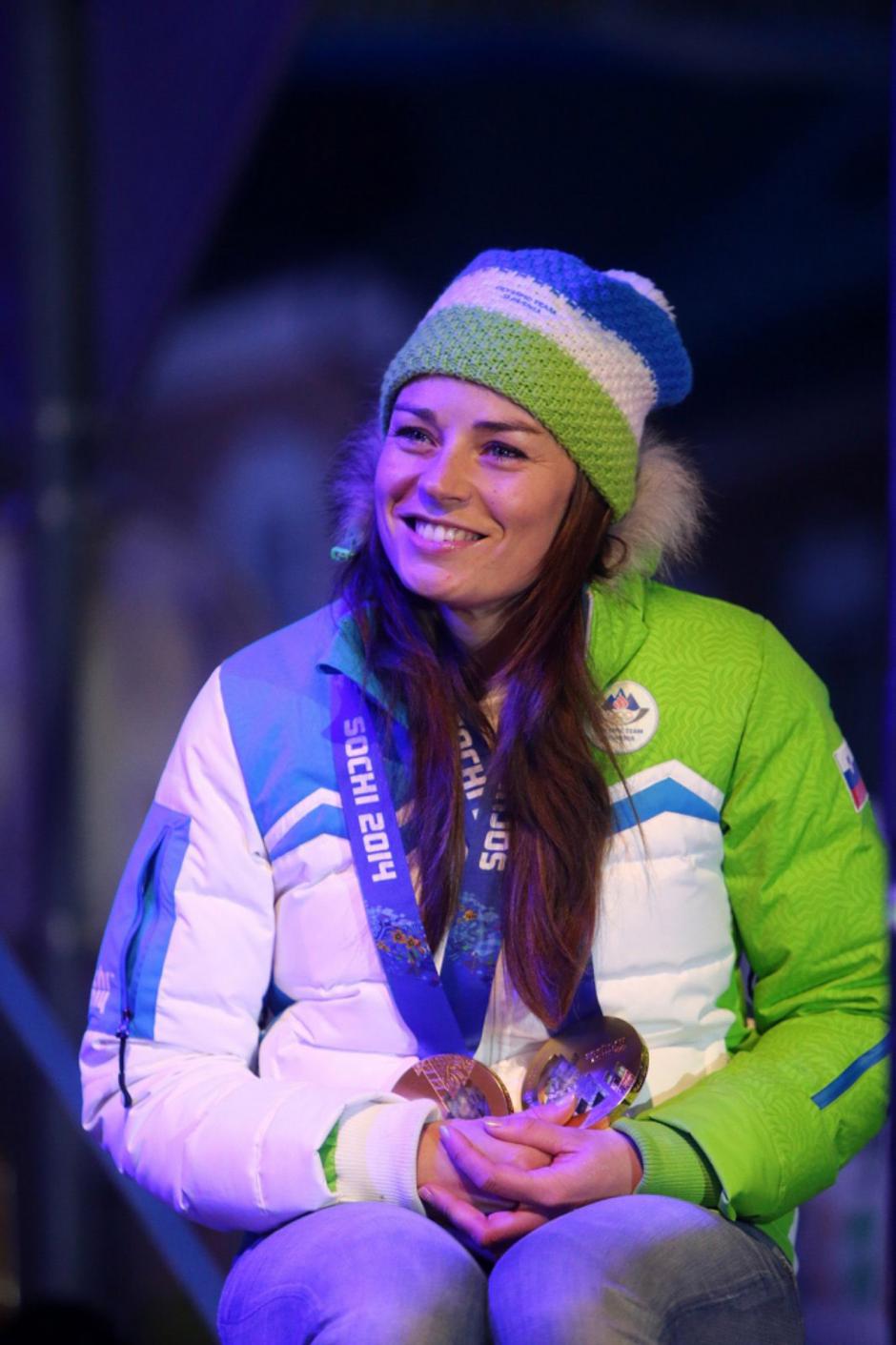 sport 25.02.14. Tina Maze sprejem Crna na koroskem, foto: nino verdnik | Avtor: Nino Verdnik