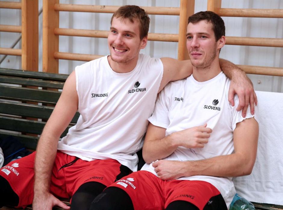 Zoran Goran Dragić brata Slovenija Češka EuroBasket trening Zreče | Avtor: Saša Despot
