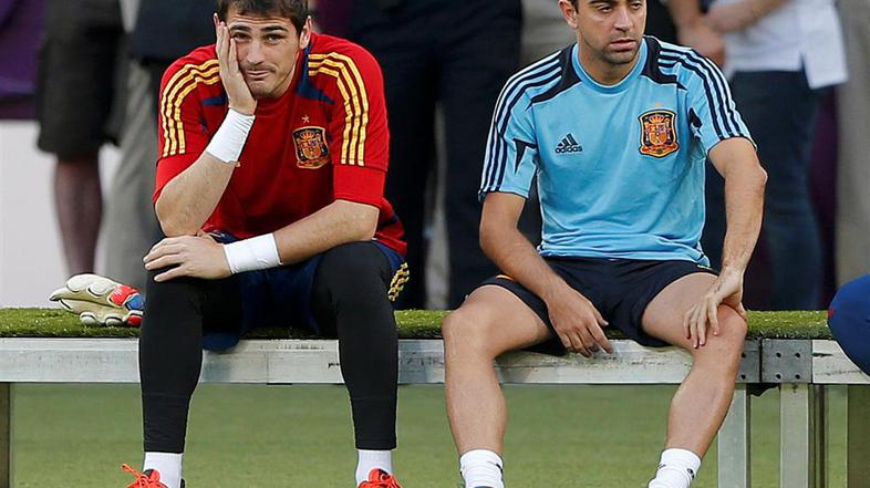 Casillas Xavi Italija Španija finale trening Kijev Euro 2012