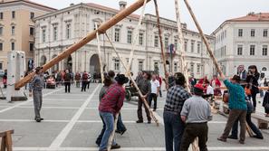 Postavitev drogov v Piranu