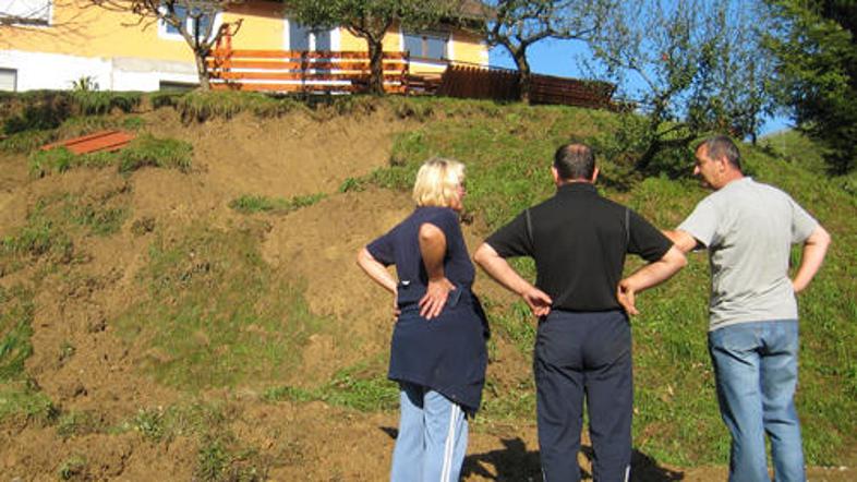 Občine bodo največ denarja namenile za sanacijo plazov. Za zdaj opravljajo na pl