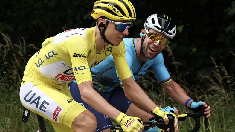 Tadej Pogačar in Mark Cavendish