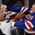 Takole sta se s pestmi v sredo pomerila Donald Brashear (Capitals) in Colton Orr