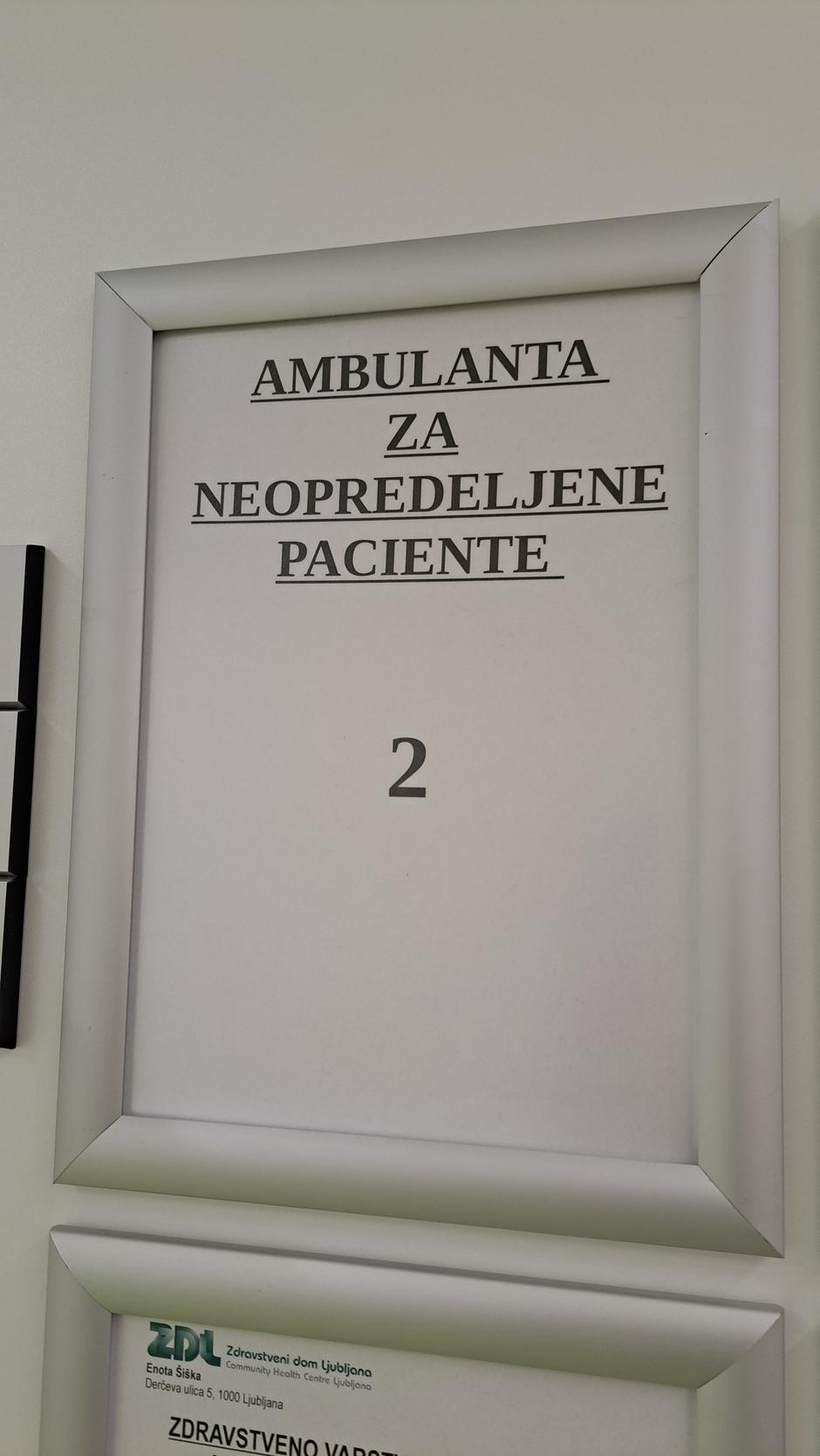 ambulanta za neopredeljene, ZD Ljubljana | Avtor: ZD Ljubljana
