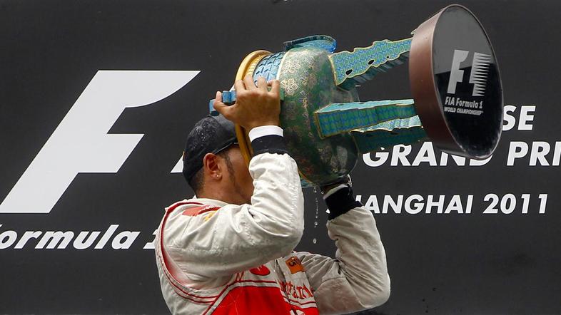 Lewis Hamilton je prvi, ki je na dirki v Šanghaju zmagal dvakrat. Ko mu je to us