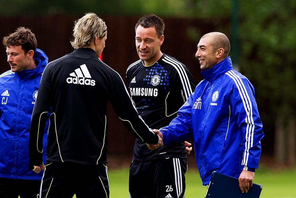 Torres Di Matteo Terry Chelsea trening Liga prvakov Bayern finale Cobham London