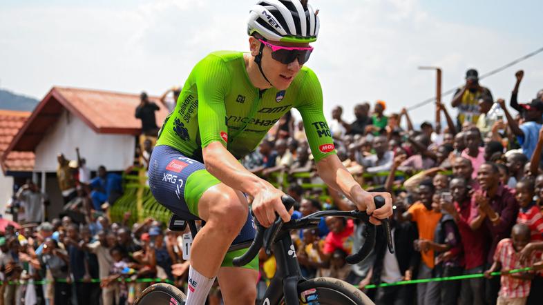 Tadej Pogačar na SP v Ruandi