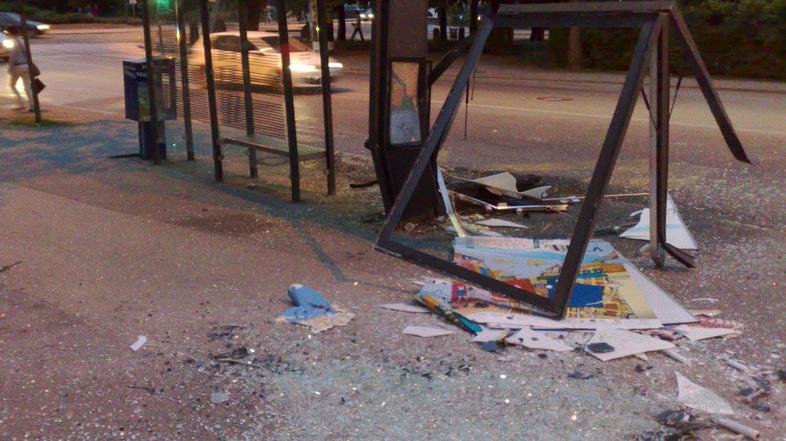 avtobusna postaja, Ljubljana, nesreča, trčenje