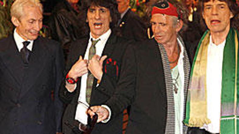 Kultni Stonesi so prišli na premiero dokumentarnega filma Shine a Light, ki ni m