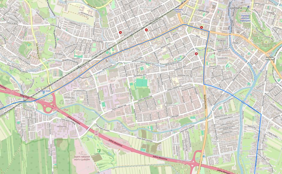 trasa 1. etape dirke po Sloveniji v Ljubljani | Avtor: Dirka po Sloveniji
