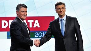 Zoran Milanovič, predsednik SDP, Andrej Plenkovič, predsednik HDZ