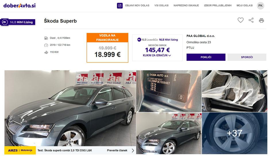 Rabljena škoda superb na Doberavto | Avtor: Doberavto