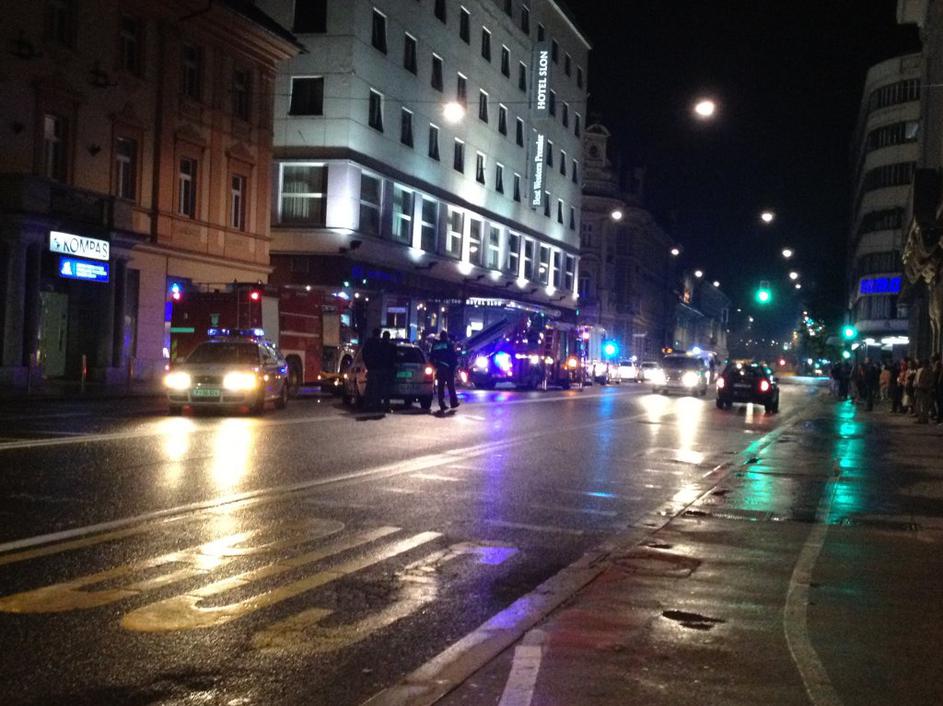 Požar v hotelu Slon