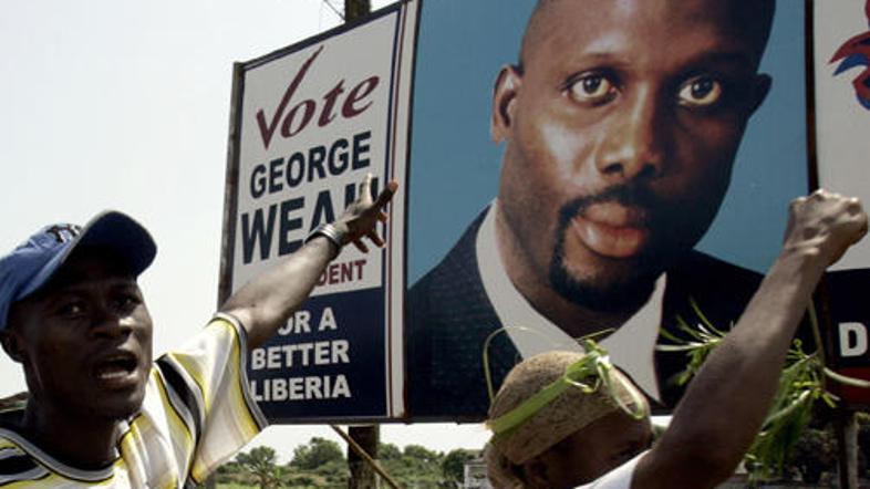 George Weah je kandidiral za predsednika Liberije.