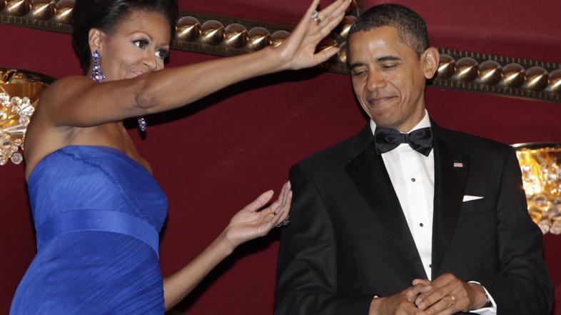 Michelle in Barack Obama