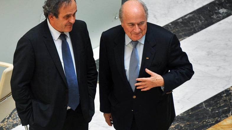 Michel Platini Sepp Blatter Uefa Fifa