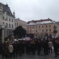 Protest pred Univerzo v Ljubljani