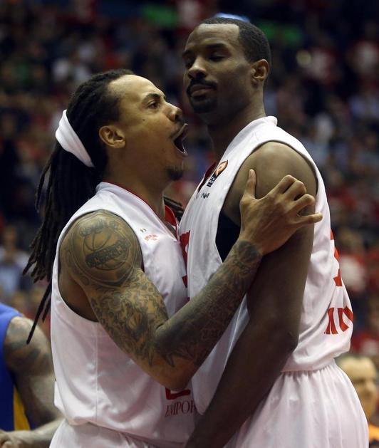 Gani Lawal David Moss Armani Jeans Maccabi Evroliga