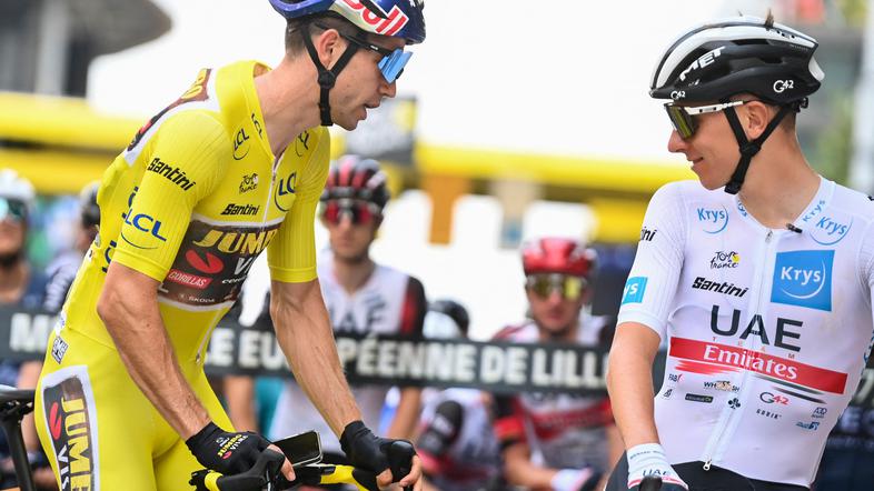Tadej Pogačar in Wout van Aert