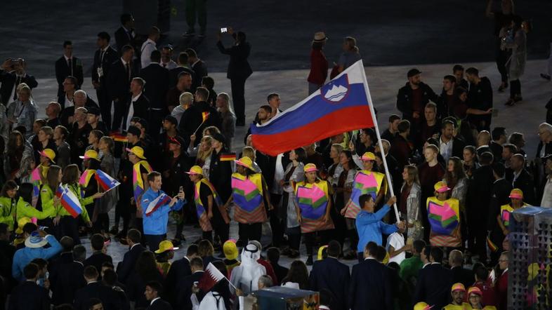 otvoritev Rio 2016 slovenska zastava