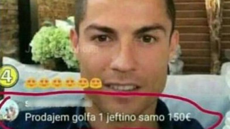 Cristiano Ronaldo Instagram prodaja golfa1