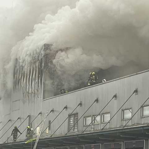 Požar skladišča Špar v BTC