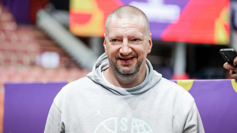 trening košarkarske reprezentance slovenije, matej erjavec