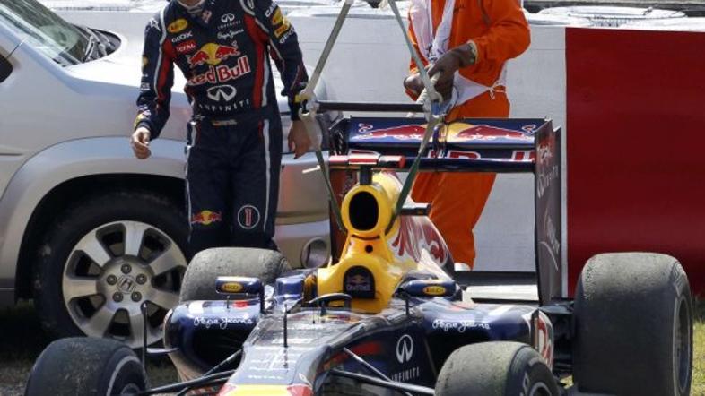 Sebastian Vettel VN Japonske Suzuka nesreča