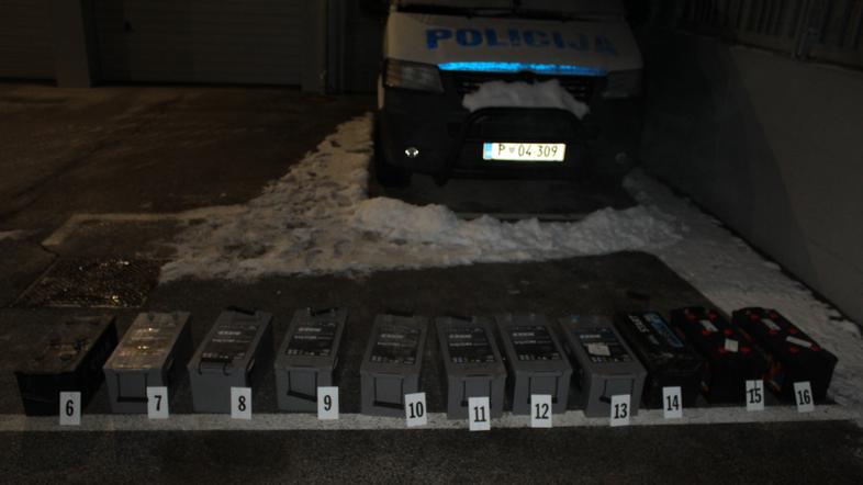 akumulatorji, tatvina, PU Kranj