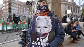 Protest za izpustitev Juliana Assanga