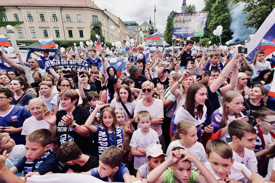 sprejem nogometne reprezentance Slovenije