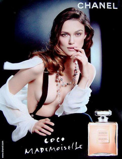 Keira Knightley oglašuje parfum Chanel Coco Mademoiselle.