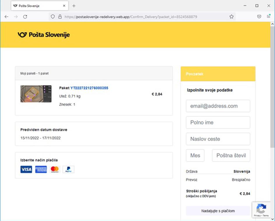 primeri spletnih prevar