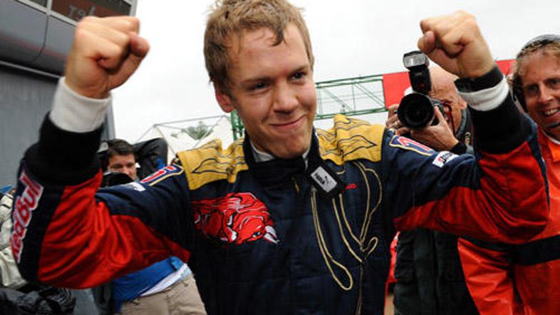 Sebastian Vettel je veliki junak sobotnih kvalifikacij v Monzi. To je njegov prv